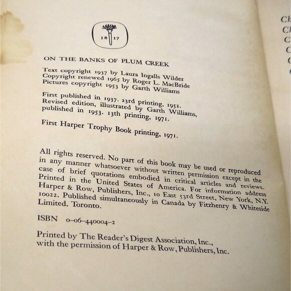 Harper Trophy Books Charlotte's Web Farmer Boy (2) On The Banks Of Plum Creek - Picture 5 of 14